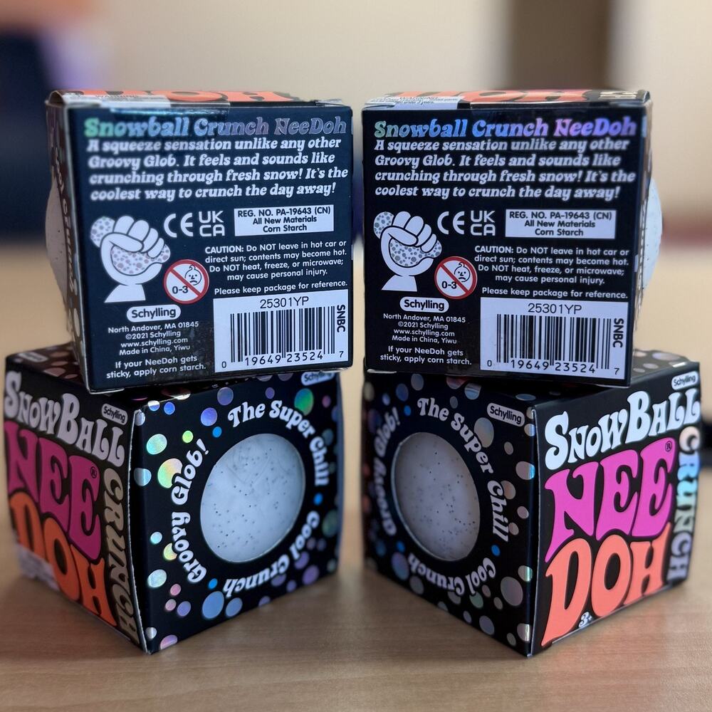 Authentic Schylling NeeDoh Snowball Crunch Squishy Sensory Fidget Toy New RARE - Picture 6 of 6
